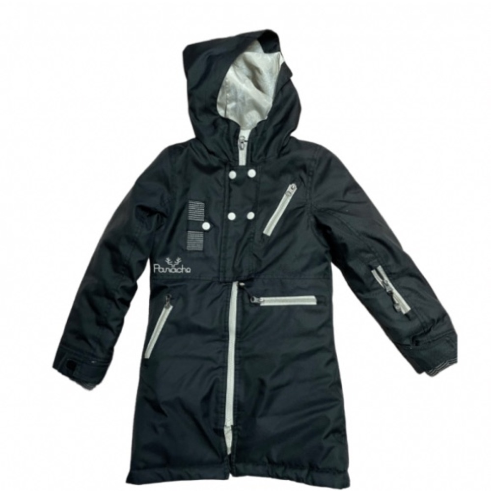 Panache long Winter coat for kids black 6 years